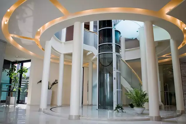 The Luxury Lift Company specialises in bespoke round home elevators, offering a unique and elegant design that enhances accessibility and complements any interior style